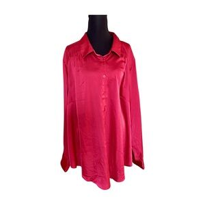 Torrid Women's Red Satin Blouse